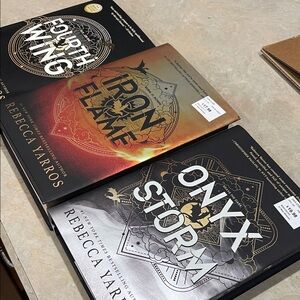 Rebecca Yarros Book Set - Fourth Wing, Iron Flame, Onyx Storm